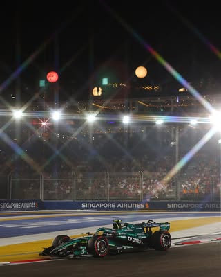 Under the lights of the...